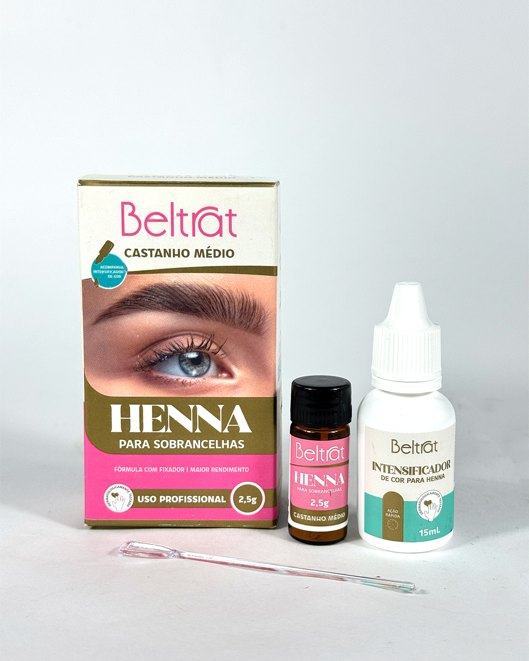 Henna Castanho Médio com Intensificador